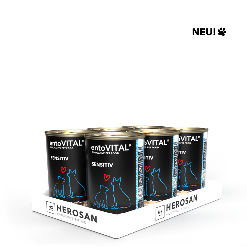 entoVITAL DOG SENSITIV Nassfutter 410g 6erTray HEROSAN healthcare