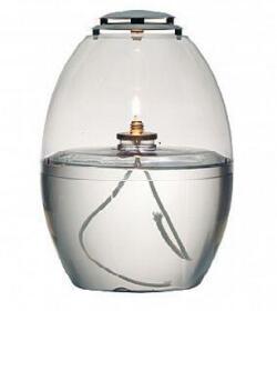 Mondlampe transparent 1,4 L. (Flüssigwachskerze-Grabkerze)