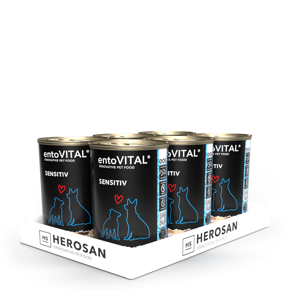 entoVITAL DOG SENSITIV Nassfutter 750g 6er-Tray