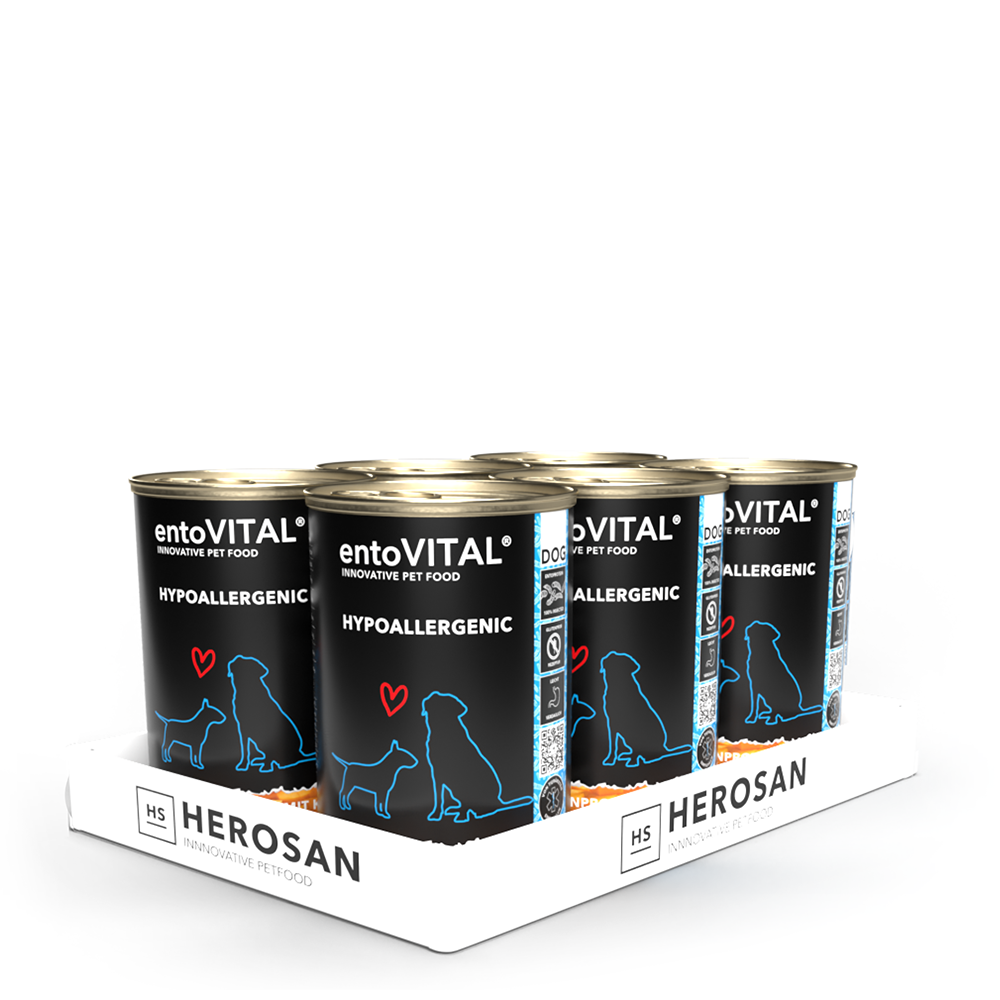 entoVITAL DOG hypoallergenic Nassfutter 750g 6er-Tray