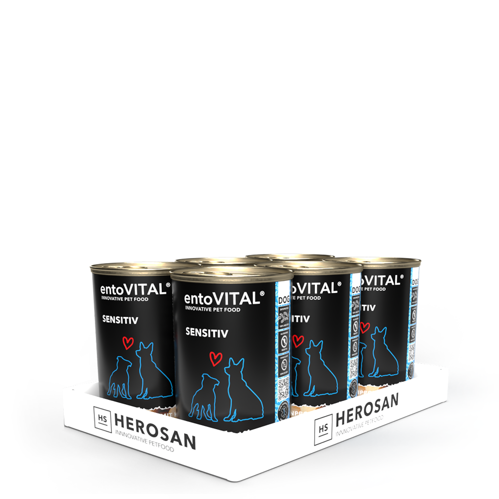 entoVITAL DOG SENSITIV Nassfutter 375g 6er-Tray